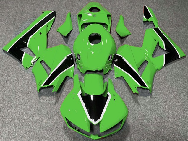 Descuento Carenados Moto Honda CBR600RR 2013-2023 - Verde Blanco Negro Brillante
