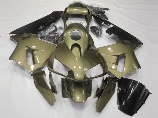 Descuento Carenados Moto Honda CBR600RR 2003-2004 - Oliva Negro Brillante