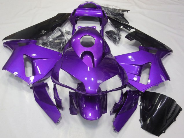 Descuento Carenado Moto Honda CBR600RR 2003-2004 - Púrpura Negro Brillante