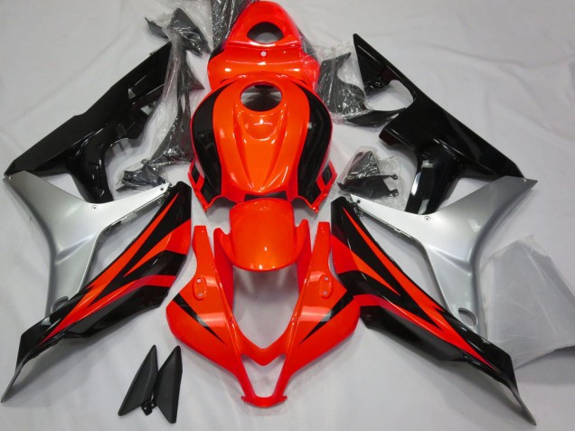 Descuento Carenado Moto Honda CBR600RR 2007-2008 - Plata Rojo Negro Brillante OEM Estilo