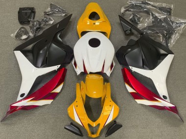 Descuento Carenados Moto Honda CBR600RR 2009-2012 - Blanco Rojo Amarillo Negro Mate