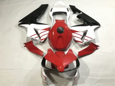 Descuento Carenados Moto Honda CBR600RR 2003-2004 - Blanco Rojo Negro Brillante