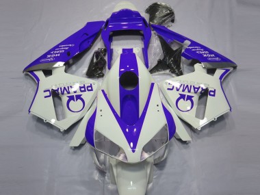 Descuento Carenados Moto Honda CBR600RR 2003-2004 - Blanco Azul Pramac