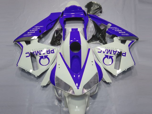 Descuento Carenados Moto Honda CBR600RR 2003-2004 - Blanco Azul Pramac
