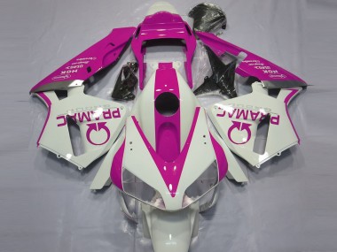 Descuento Carenados Moto Honda CBR600RR 2003-2004 - Blanco Rosa Pramac