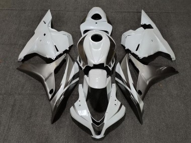 Descuento Carenados Moto Honda CBR600RR 2009-2012 - Blanco Plata Negro Brillante