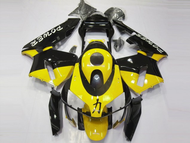 Descuento Carenados Moto Honda CBR600RR 2003-2004 - Amarillo Negro Brillante Power