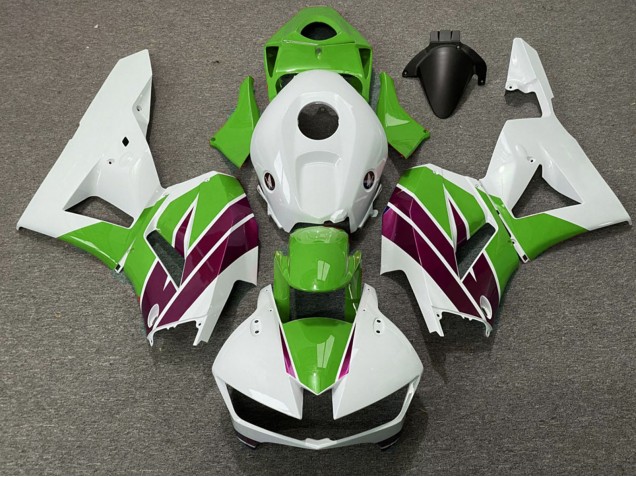 Descuento Carenados Moto Honda CBR600RR 2013-2023 - Blanco Verde Púrpura