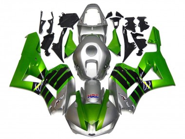 Descuento Carenados Moto Honda CBR600RR 2013-2023 - Plata Verde Negro Brillante HRC