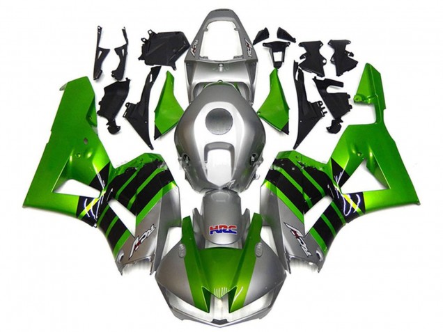 Descuento Carenados Moto Honda CBR600RR 2013-2023 - Plata Verde Negro Brillante HRC