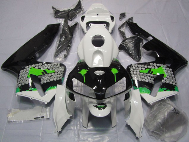 Descuento Carenados Moto Honda CBR600RR 2005-2006 - Blanco Verde Negro Splatter