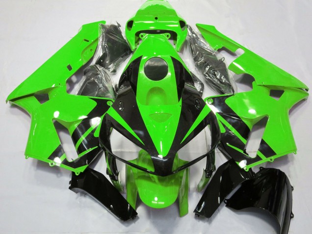 Descuento Carenados Moto Honda CBR600RR 2005-2006 - Verde Negro Brillante Diseño