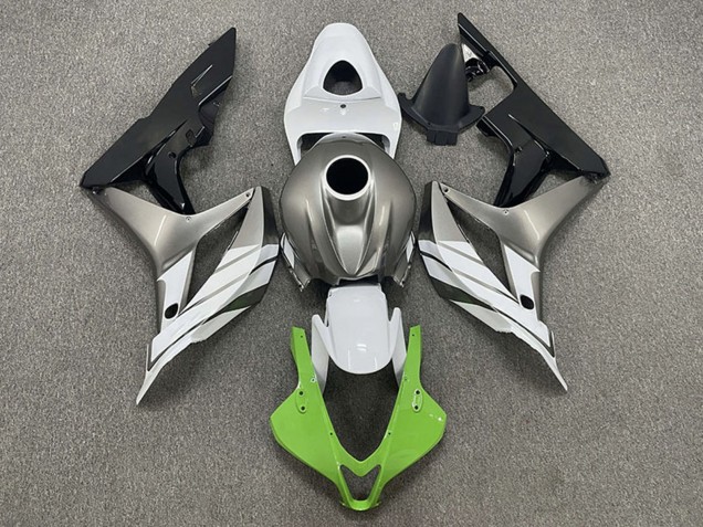 Descuento Carenados Moto Honda CBR600RR 2007-2008 - Plata Blanco Verde Negro Brillante
