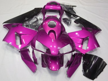 Descuento Carenados Moto Honda CBR600RR 2003-2004 - Hot Rosa Negro Brillante