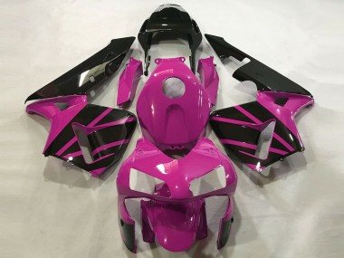Descuento Carenados Moto Honda CBR600RR 2003-2004 - Hot Rosa Negro Brillante OEM Estilo