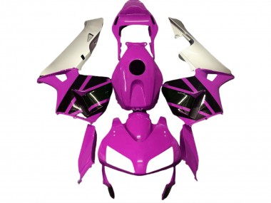Descuento Carenados Moto Honda CBR600RR 2003-2004 - Plata Hot Rosa Negro Brillante