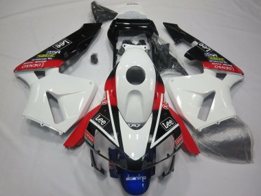 Descuento Carenados Moto Honda CBR600RR 2003-2004 - Blanco Rojo Azul Negro Brillante Lee