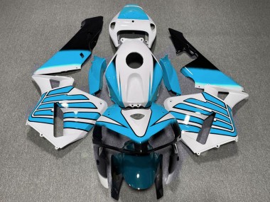 Descuento Carenados Moto Honda CBR600RR 2005-2006 - Blanco Azul Claro Alas