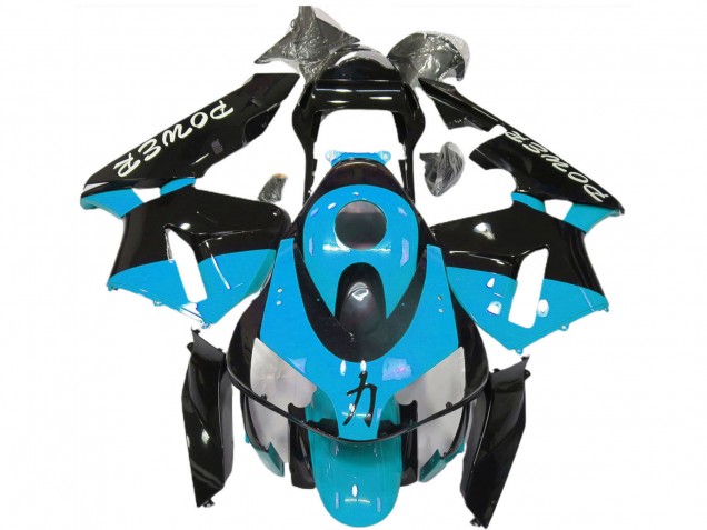 Descuento Carenados Moto Honda CBR600RR 2003-2004 - Azul Claro Negro Brillante Power