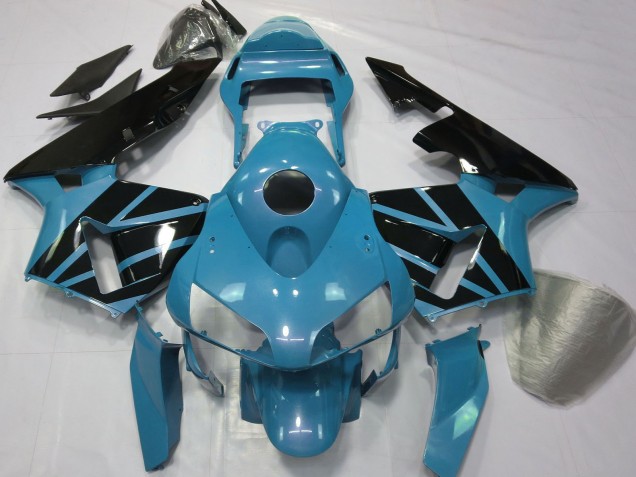 Descuento Carenados Moto Honda CBR600RR 2003-2004 - Azul Claro Negro Brillante