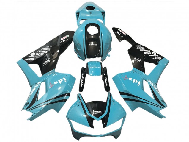 Descuento Carenados Moto Honda CBR600RR 2013-2023 - Azul Claro Negro Brillante
