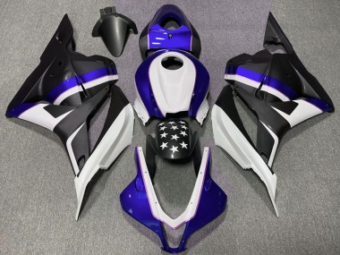 Descuento Carenados Moto Honda CBR600RR 2009-2012 - Azul Oscuro Negro Mate Estrella