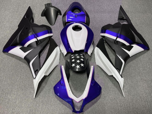 Descuento Carenados Moto Honda CBR600RR 2009-2012 - Azul Oscuro Negro Mate Estrella