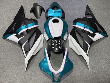 Descuento Carenados Moto Honda CBR600RR 2009-2012 - Blanco Azul Negro Mate Estrella