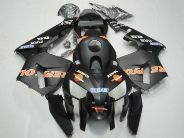 Descuento Carenados Moto Honda CBR600RR 2003-2004 - Negro Mate Naranja Repsol