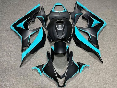 Descuento Carenado Moto Honda CBR600RR 2007-2008 - Cian Azul Negro Mate
