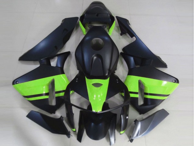 Descuento Carenados Moto Honda CBR600RR 2005-2006 - Negro Mate Verde Claro