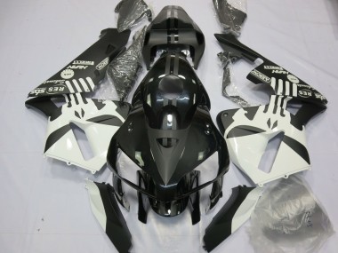 Descuento Carenados Moto Honda CBR600RR 2005-2006 - Blanco Negro Mate Puisher Logo