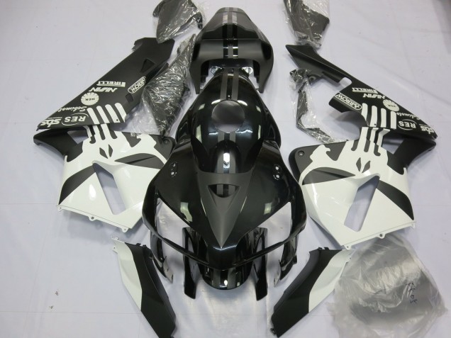 Descuento Carenados Moto Honda CBR600RR 2005-2006 - Blanco Negro Mate Puisher Logo