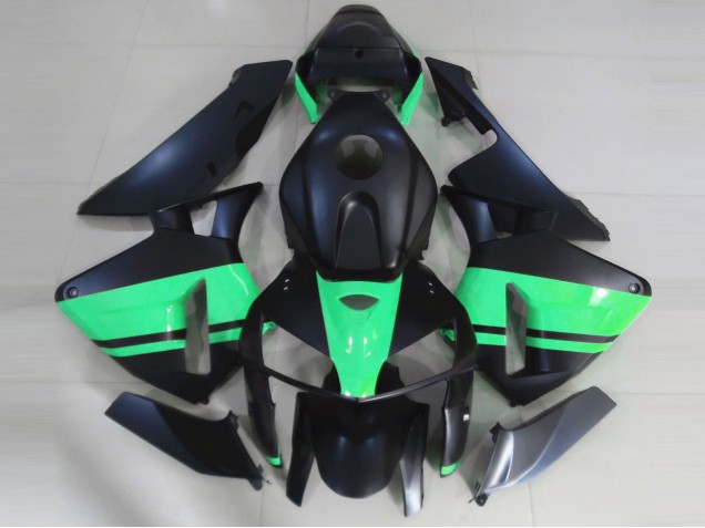 Descuento Carenados Moto Honda CBR600RR 2005-2006 - Negro Mate Especial Verde