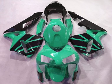 Descuento Carenados Moto Honda CBR600RR 2003-2004 - Verde Menta Negro Brillante OEM Estilo