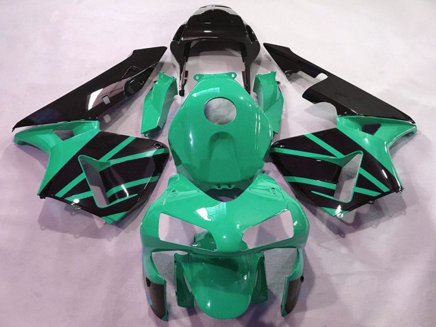 Descuento Carenados Moto Honda CBR600RR 2003-2004 - Verde Menta Negro Brillante OEM Estilo