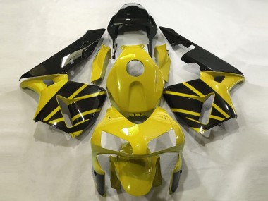 Descuento Carenados Moto Honda CBR600RR 2003-2004 - Mostaza Amarillo Negro Brillante