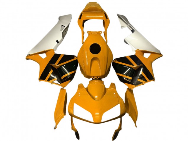 Descuento Carenados Moto Honda CBR600RR 2003-2004 - Plata Mustard Amarillo Negro Brillante