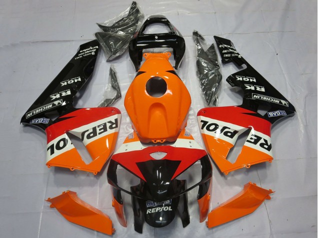Descuento Carenados Moto Honda CBR600RR 2005-2006 - Naranja Rojo Blanco Negro Repsol OEM Estilo
