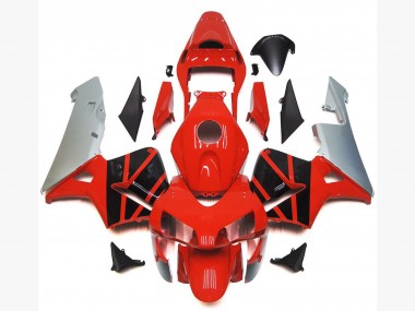 Descuento Carenados Moto Honda CBR600RR 2003-2004 - Plata Rojo Negro Brillante OEM Estilo