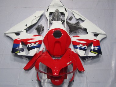 Descuento Carenados Moto Honda CBR600RR 2003-2004 - Blanco Rojo Azul RVF Estilo