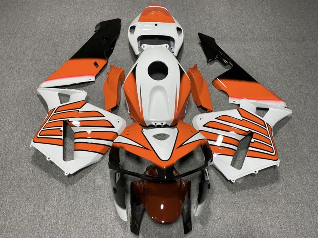 Descuento Carenados Moto Honda CBR600RR 2005-2006 - Blanco Naranja Alas