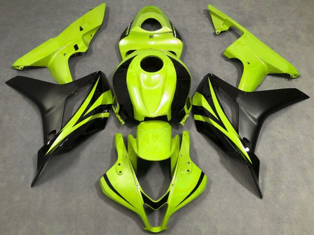 Descuento Carenados Moto Honda CBR600RR 2007-2008 - Neon Amarillo Negro Mate OEM Estilo