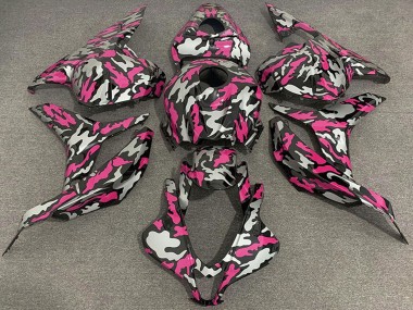 Descuento Carenados Moto Honda CBR600RR 2009-2012 - Rosa Plata Camouflage