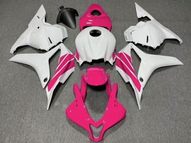 Descuento Carenados Moto Honda CBR600RR 2009-2012 - Blanco Rosa Raya