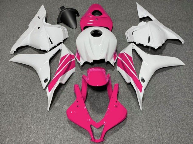 Descuento Carenados Moto Honda CBR600RR 2009-2012 - Blanco Rosa Raya