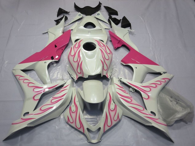 Descuento Carenados Moto Honda CBR600RR 2007-2008 - Blanco Rosa Llama