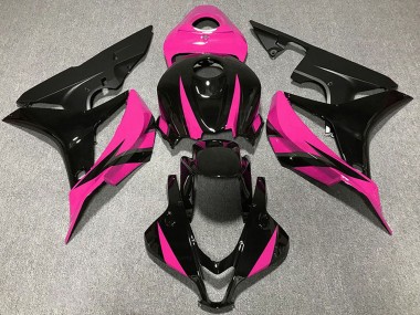 Descuento Carenados Moto Honda CBR600RR 2007-2008 - Rosa Negro Brillante Negro Mate