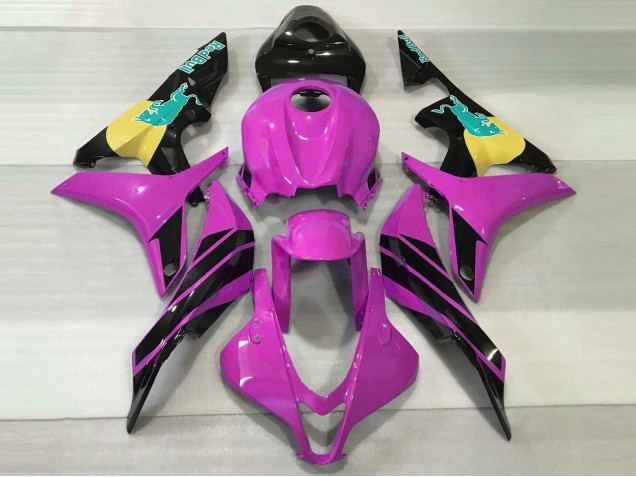 Descuento Carenados Moto Honda CBR600RR 2007-2008 - Rosa Amarillo Negro Brillante Azul Toro