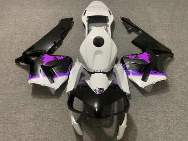 Descuento Carenados Moto Honda CBR600RR 2003-2004 - Blanco Púrpura Negro Brillante Splatter